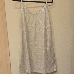 Allegra K Sequin Slip Dress